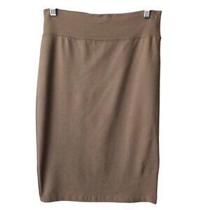 Sweet Skirt Tan Brown Knee Length Pencil Style Skirt Size L Made in USA